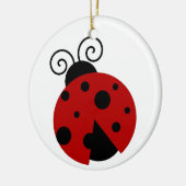 Glück sei ein Niedlicher Cartoon von Ladybug Keramik Ornament (Links)