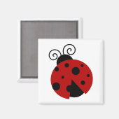 Glück sei ein Niedlicher Cartoon von Ladybug Magnet (Vorderseite/Rückseite)
