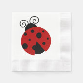 Glück sei ein Niedlicher Cartoon von Ladybug Serviette (Vorderseite)