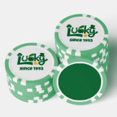 Glück seit dem Jahr Pokerchips (Stapel)