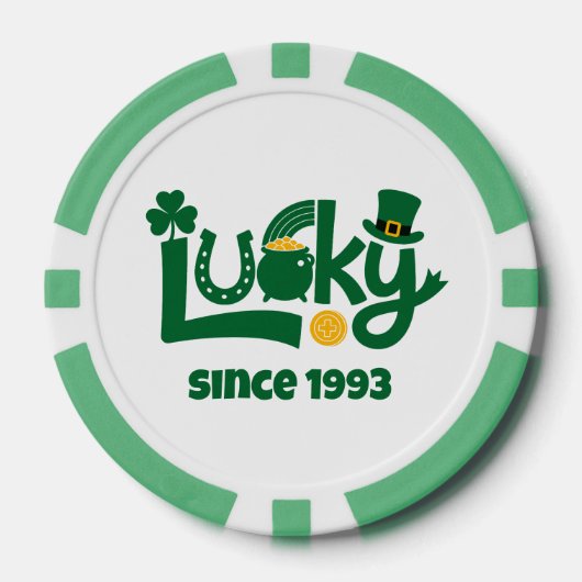 Glück seit dem Jahr Pokerchips (Vorderseite)