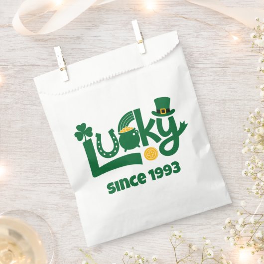 Glück seit Jahr Geschenktütchen (Ausgeschnitten)