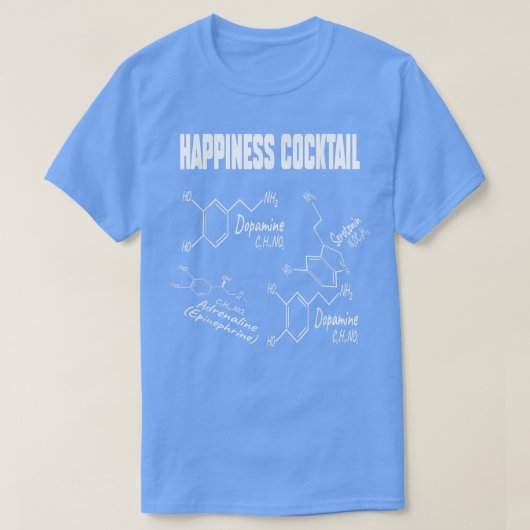Glück Serotonin Molecule Funny Depression Ment T-Shirt (Design vorne)