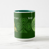 Glück Sie keltisch Design Saint Patrick's Day Gree Tasse (Zentrum)