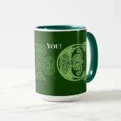 Glück Sie keltisch Design Saint Patrick's Day Gree Tasse (VorderseiteRechts)