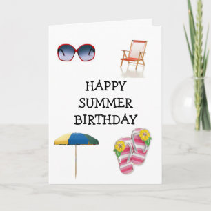 GLÜCK ***SOMMER*** GEBURTSTAG KARTE