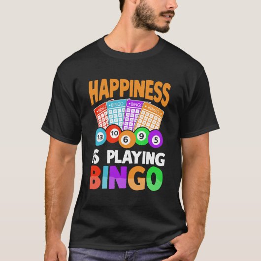 Glück spielt Bingo T-Shirt (Vorderseite)