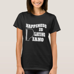 Glück spielt Klaviermusikmusiker Pianist T-Shirt