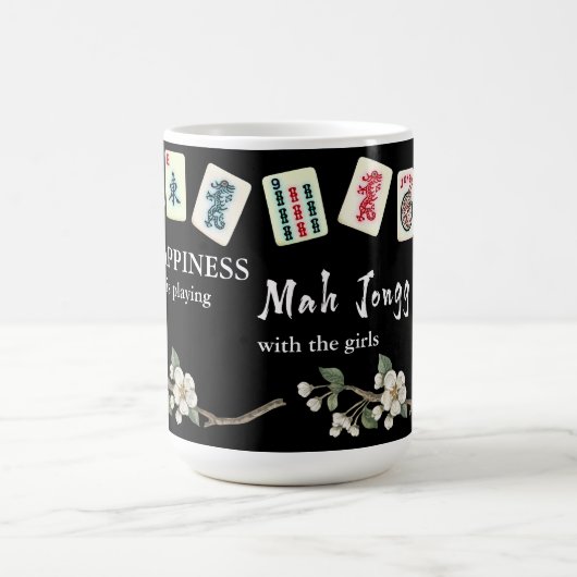 Glück spielt Mah Jongg mit den Mädchen Kaffeetasse (Mittel)