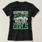Glück spielt Mahjong Casino Player Tiles G T-Shirt (Design vorne)