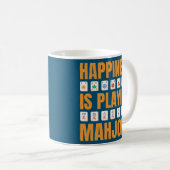 Glück spielt Mahjong Mahjong Party Kaffeetasse (VorderseiteRechts)