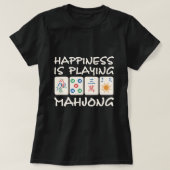 Glück spielt Mahjong Mahjong Party Mahjong T-Shirt (Design vorne)