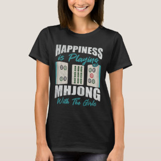 Glück spielt Mahjong mit den Girls Chines T-Shirt