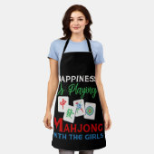 Glück spielt Mahjong mit den Mädchen Schürze (Getragen)