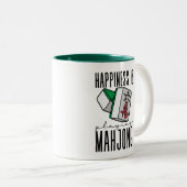 Glück spielt Mahjong Zweifarbige Tasse (VorderseiteRechts)