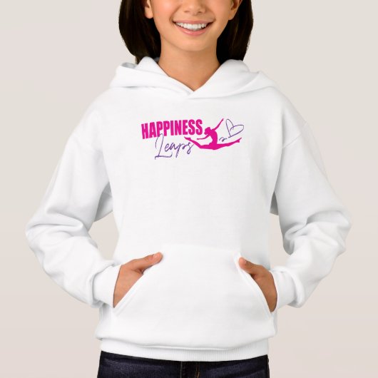 Glück springt Herzschlag Mädchen pink lila Hoodie (Vorderseite)