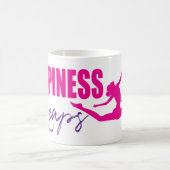 Glück springt Herzschlag Mädchen pink lila Kaffeetasse (Mittel)