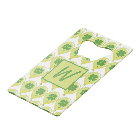 Glück St. Patrick's Clovers Geldbeutel Flaschenöffner (Vorderseite Schrägansicht)