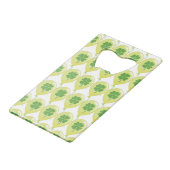 Glück St. Patrick's Clovers Geldbeutel Flaschenöffner (Rückseite Schrägansicht)