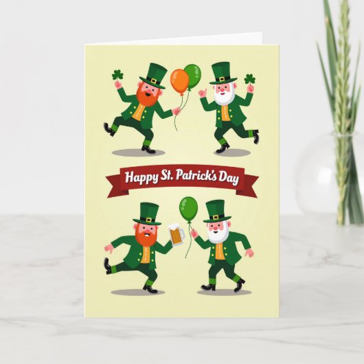 Glück St. Patricks Tag Karte für Ehemann (Vorderseite)