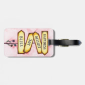 Glück-Straßenschild-Gepäckanhänger Gepäckanhänger (Rückseite horizontal)