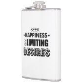 Glück suchen, indem man Wünsche begrenzt Flachmann (Links)