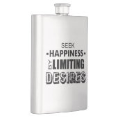 Glück suchen, indem man Wünsche begrenzt Flachmann (Rechts)