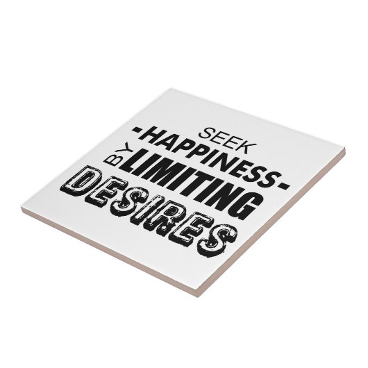 Glück suchen, indem man Wünsche begrenzt Fliese (Seite)