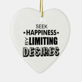 Glück suchen, indem man Wünsche begrenzt Keramikornament (Rechts)