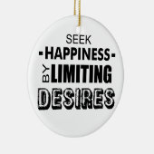 Glück suchen, indem man Wünsche begrenzt Keramikornament (Rechts)