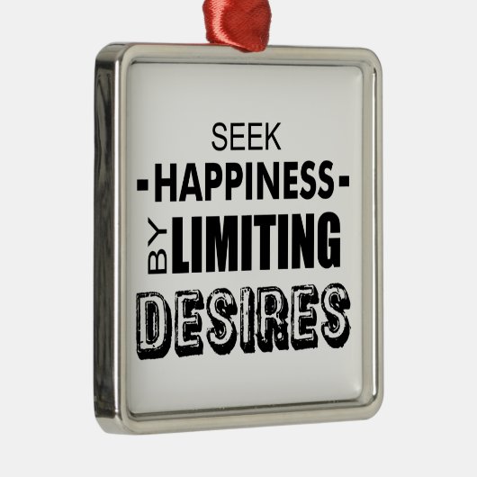 Glück suchen, indem man Wünsche begrenzt Ornament Aus Metall (Rechts)