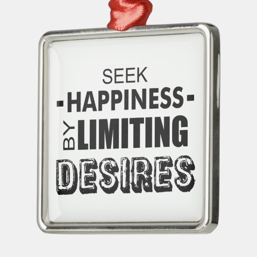Glück suchen, indem man Wünsche begrenzt Ornament Aus Metall (Links)