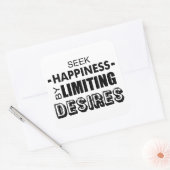 Glück suchen, indem man Wünsche begrenzt Quadratischer Aufkleber (Umschlag)