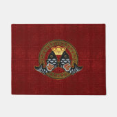 Glück-Symbol mit Koi Fischen und Münze Fußmatte (Vorderseite)