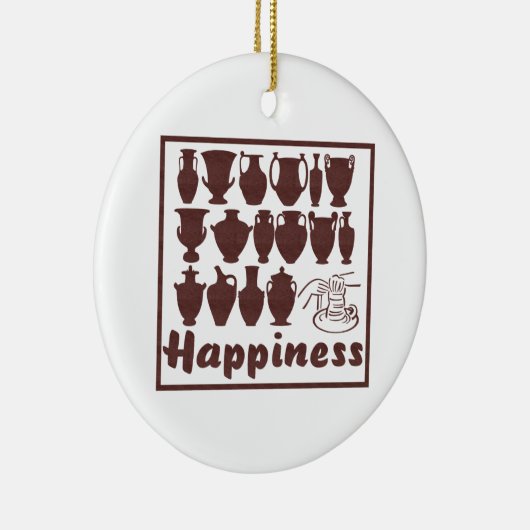 Glück: Tonwaren-Verzierung Keramik Ornament (Rechts)