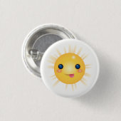 Glück und Cartoon Sun Face Button (Vorne & Hinten)