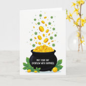 Glück und Freude St. Patricks Karte (Gelbe Blume)