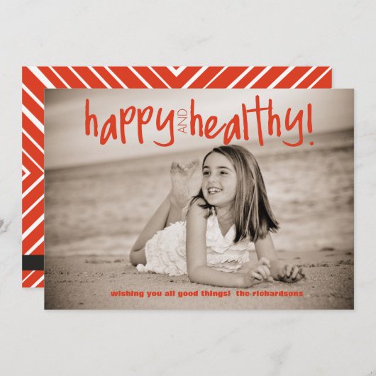 Glück und gesund rot (Vorne/Hinten)