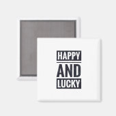 Glück und Glück Magnet (Vorderseite/Rückseite)