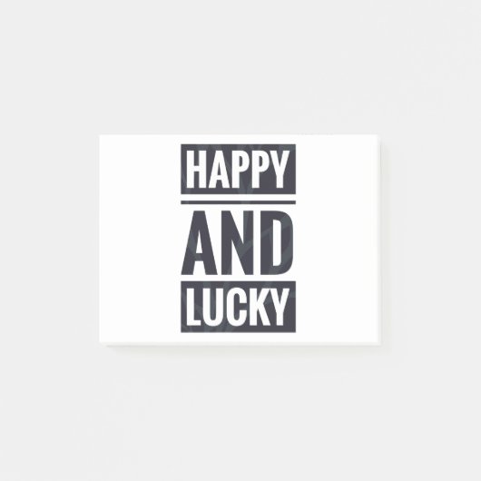 Glück und Glück Post-it Klebezettel (Vorderseite)