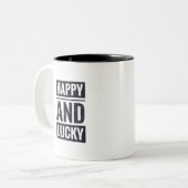 Glück und Glück Zweifarbige Tasse (Vorderseite Links)