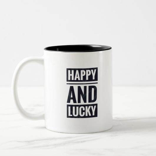 Glück und Glück Zweifarbige Tasse (Links)