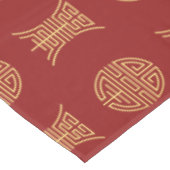 Glück und Langlebigkeit Tischdecke (Schrägansicht)