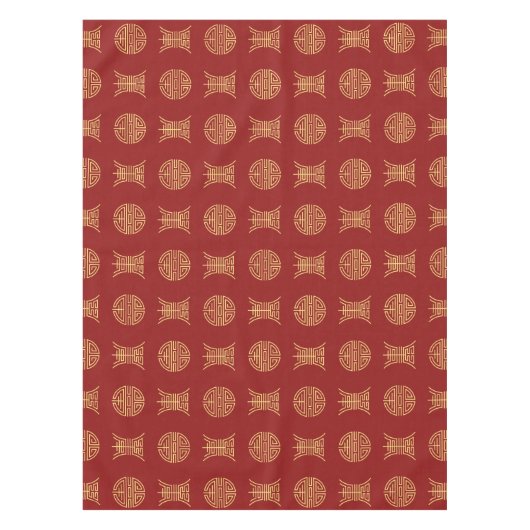 Glück und Langlebigkeit Tischdecke (Vorderseite)