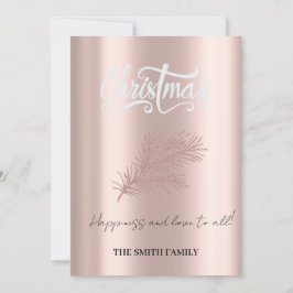 Glück und Liebe für alle, goldfarbene Eleganz Feiertagskarte