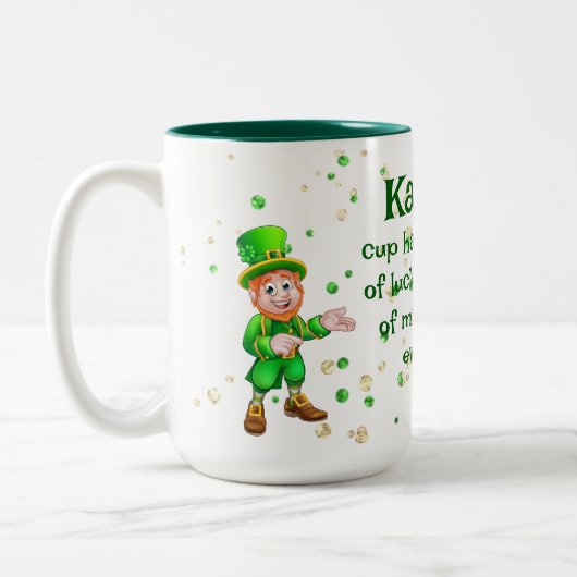 Glück und Mischief Zweifarbige Tasse (Links)