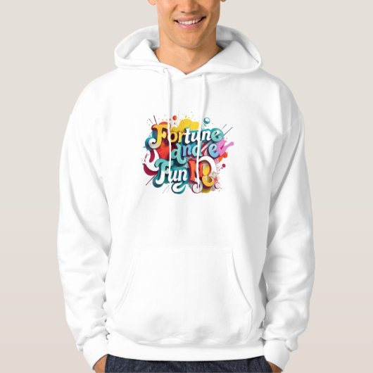 "Glück und Spaß" Hoodie (Vorderseite)