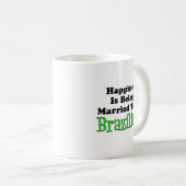 Glück Verheiratet für Brasilianer Kaffeetasse (VorderseiteRechts)