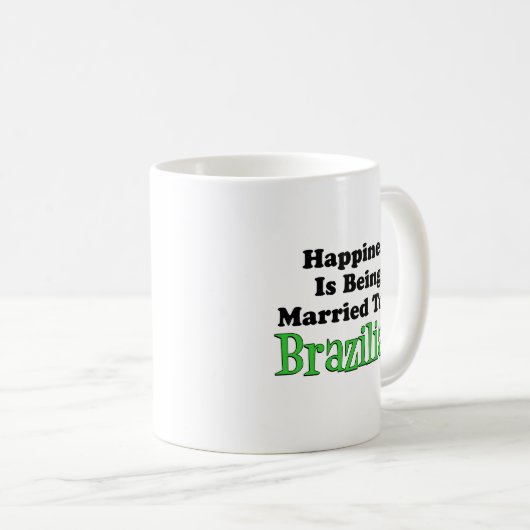 Glück Verheiratet für Brasilianer Kaffeetasse (VorderseiteRechts)