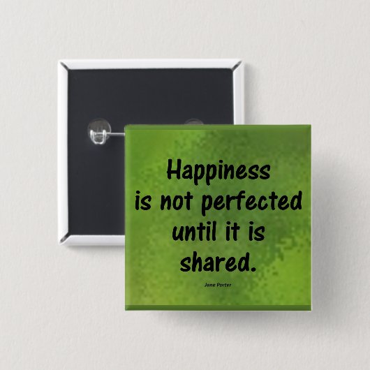 Glück vervollkommnet button (Vorne & Hinten)